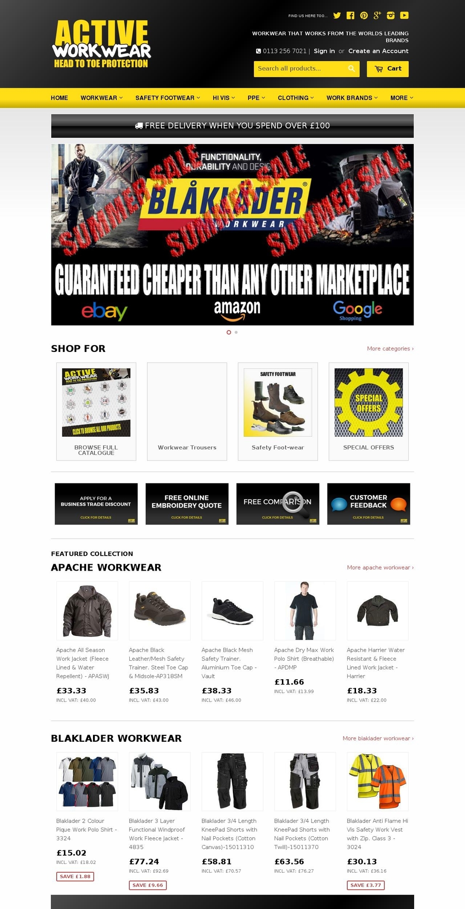 sterlingworkwear.com shopify website screenshot