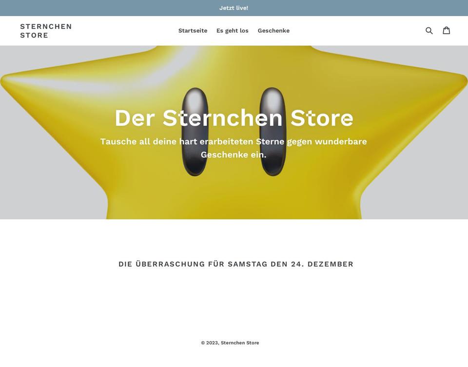 sternchen.store shopify website screenshot