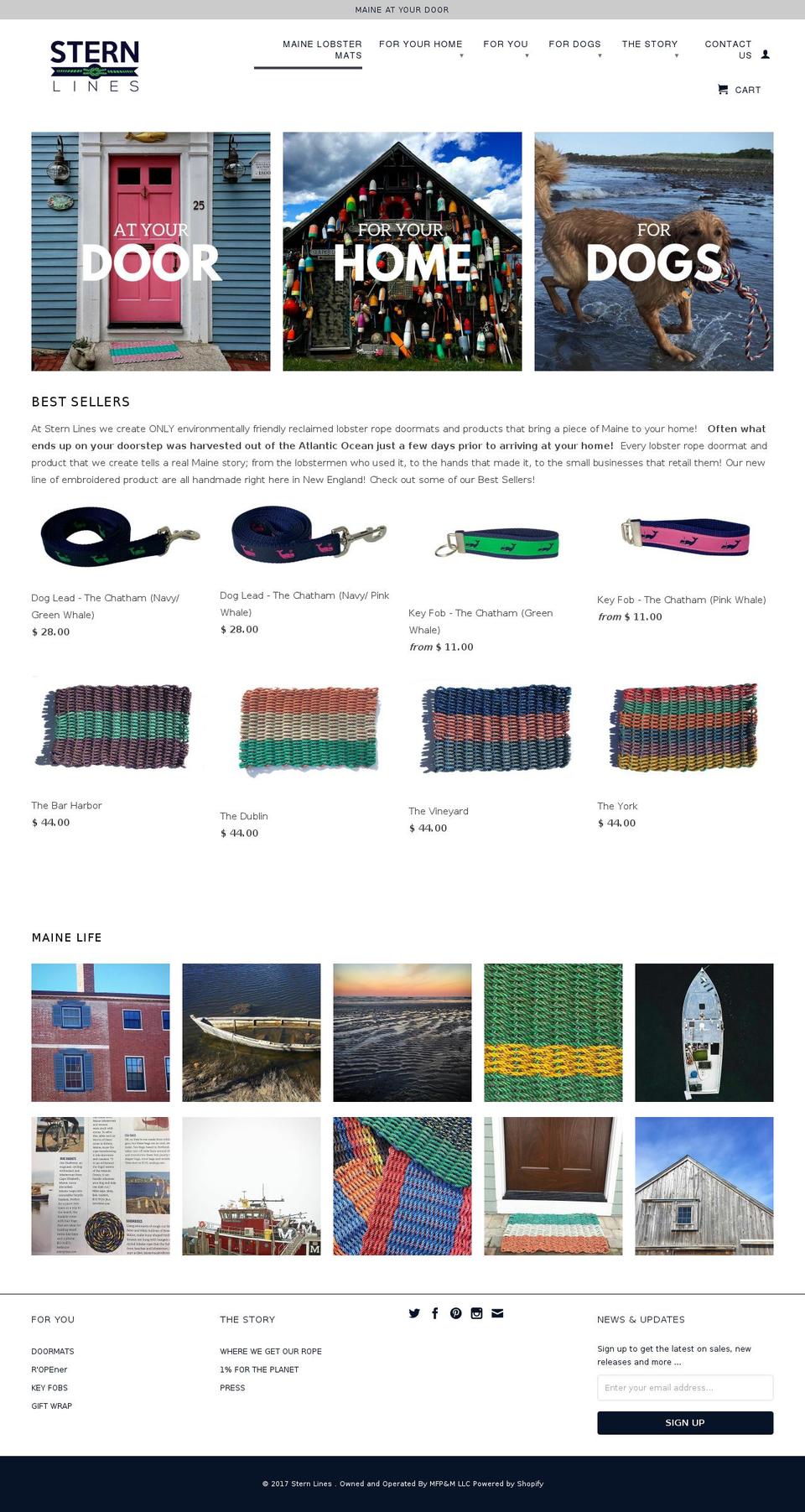 Context Shopify theme site example sternlines.com