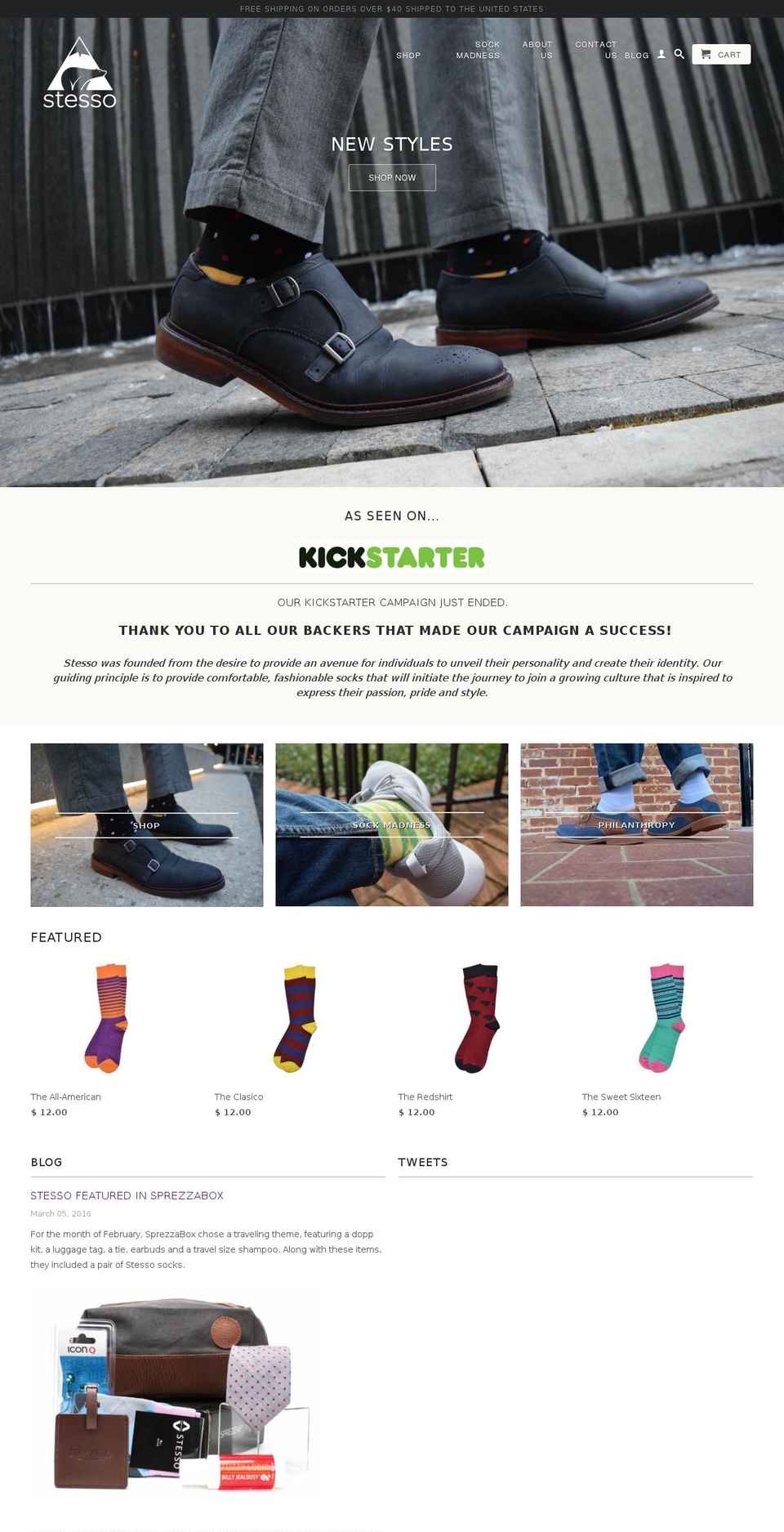 stessostore.com — Shopify storefront screenshot