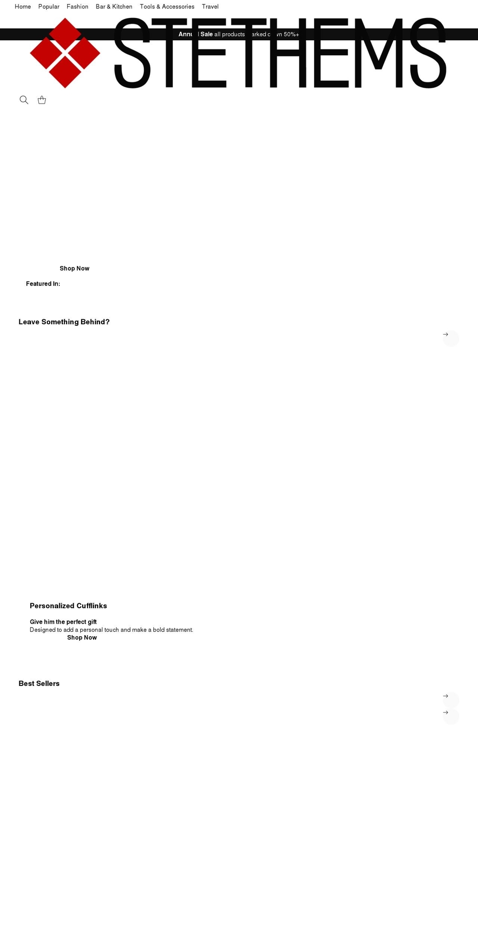 stethems.com shopify website screenshot