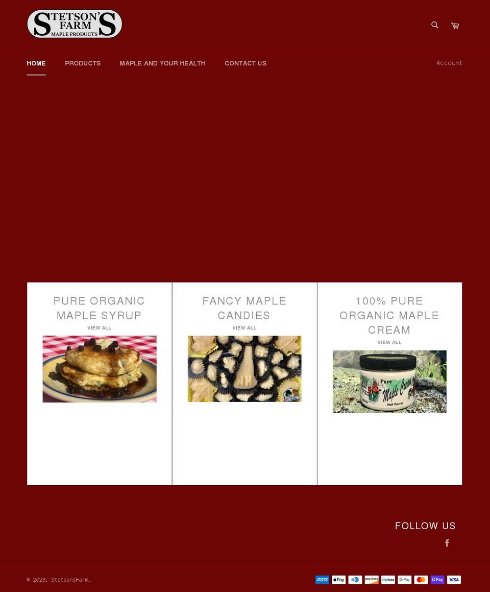 stetsonsfarm.com shopify website screenshot