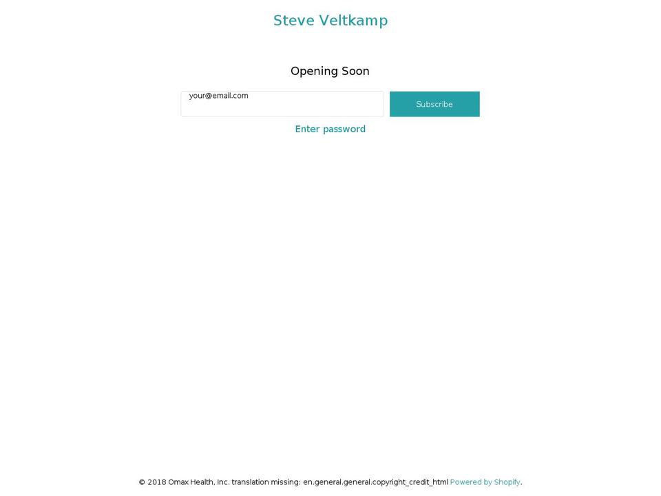 steve-veltkamp.myshopify.com shopify website screenshot
