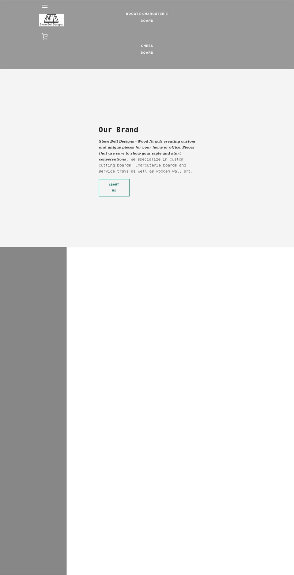 stevebelldesigns.com shopify website screenshot