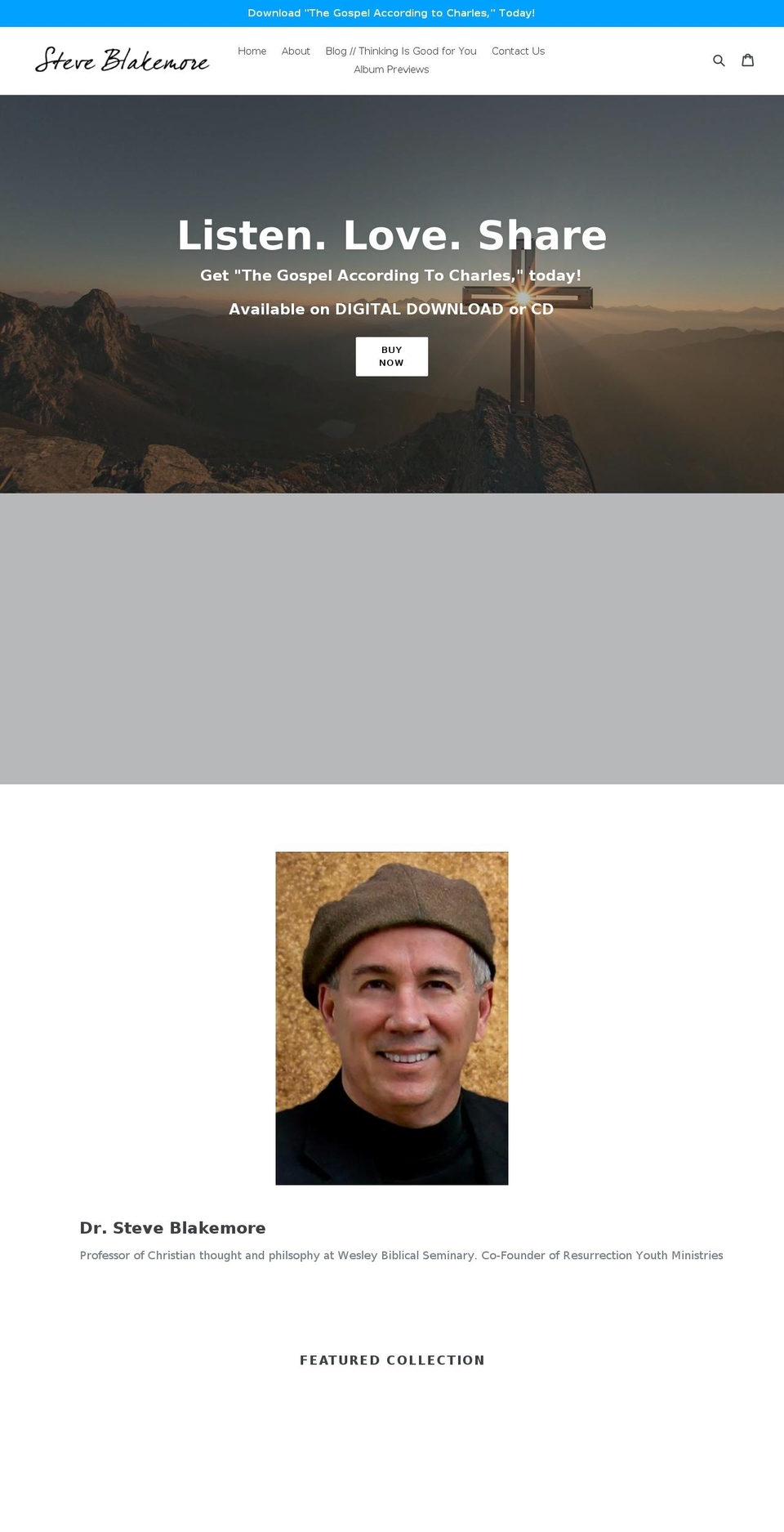 steveblakemore.com — Shopify storefront screenshot