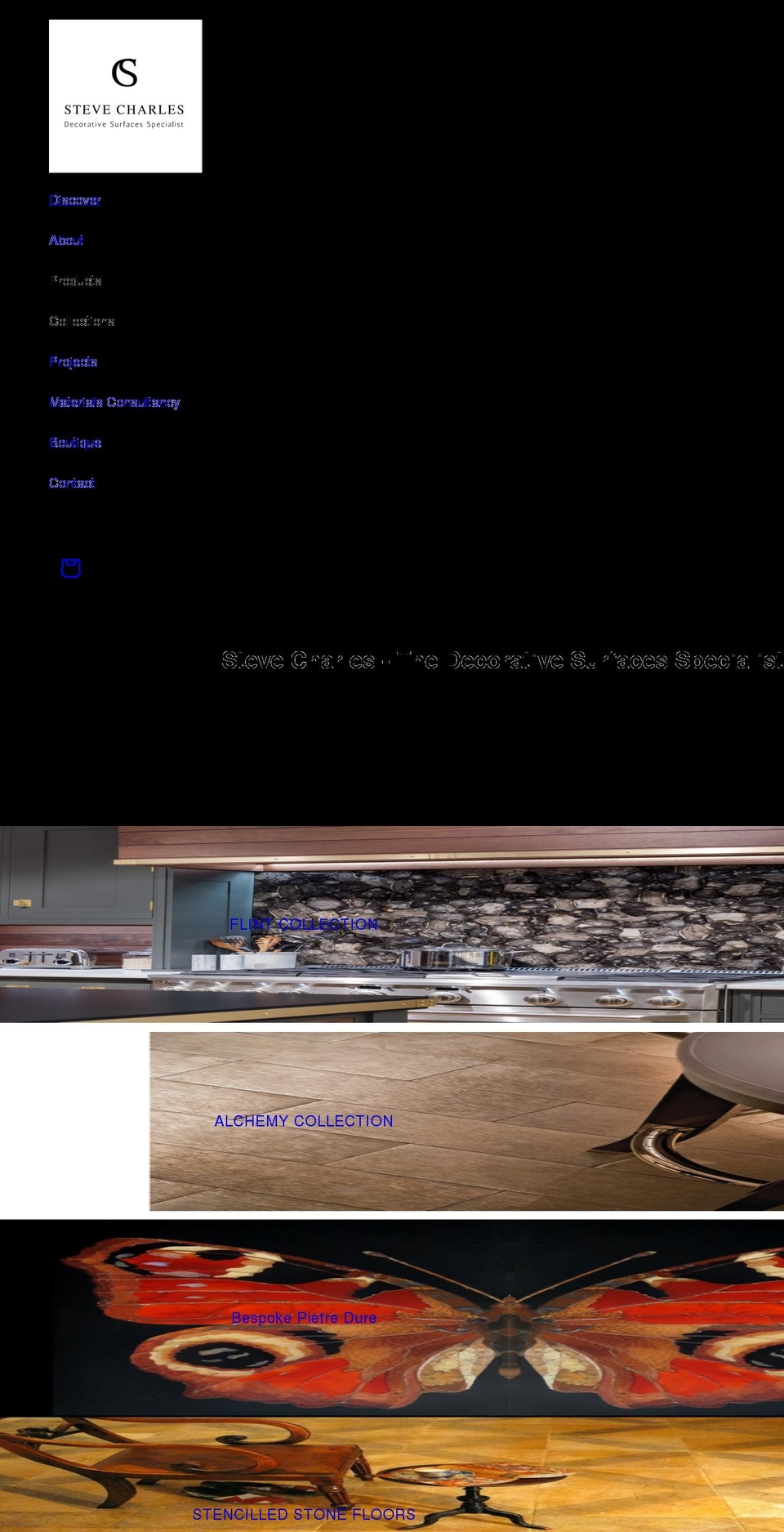 stevecharles.com shopify website screenshot