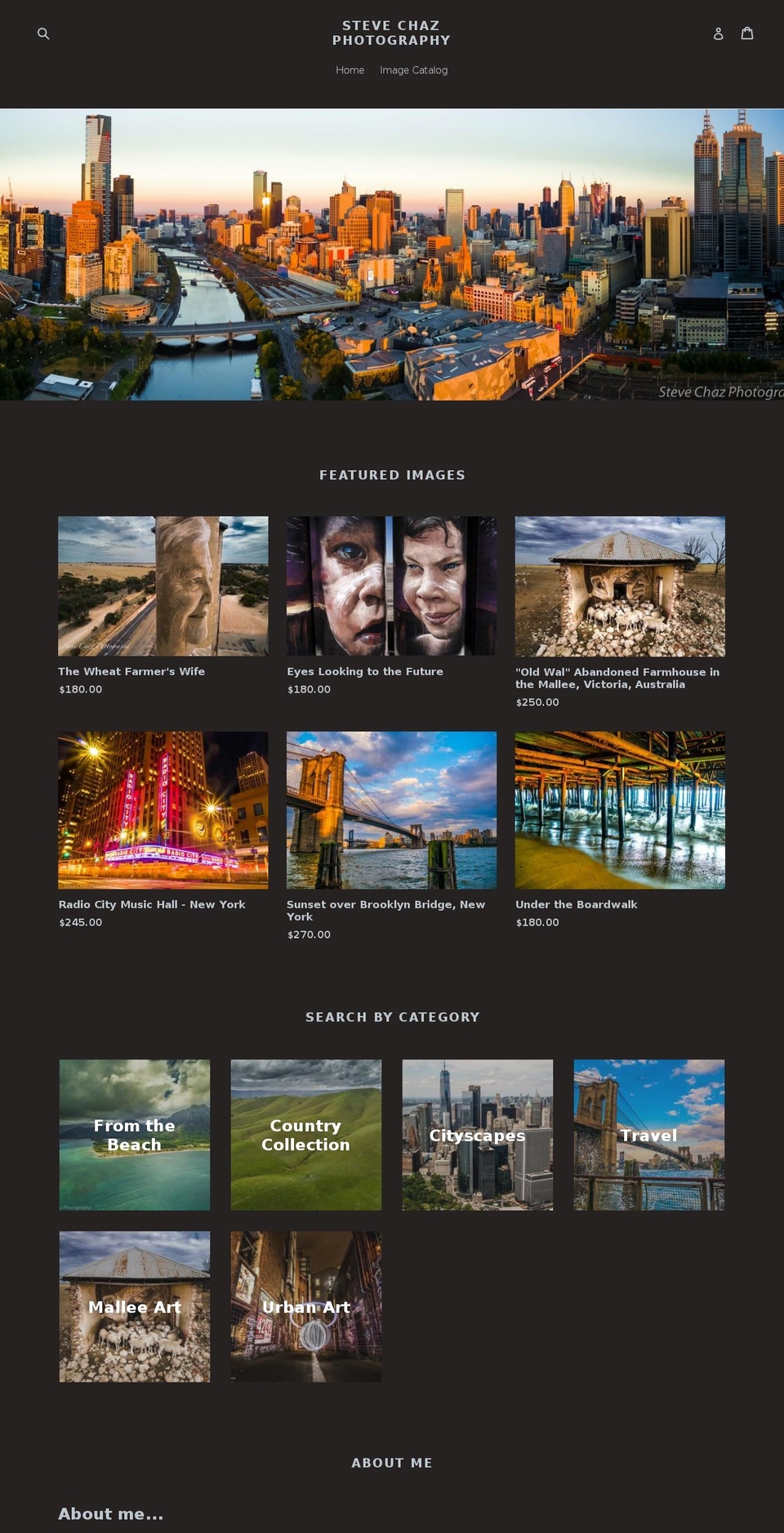 stevechazphotography.com shopify website screenshot
