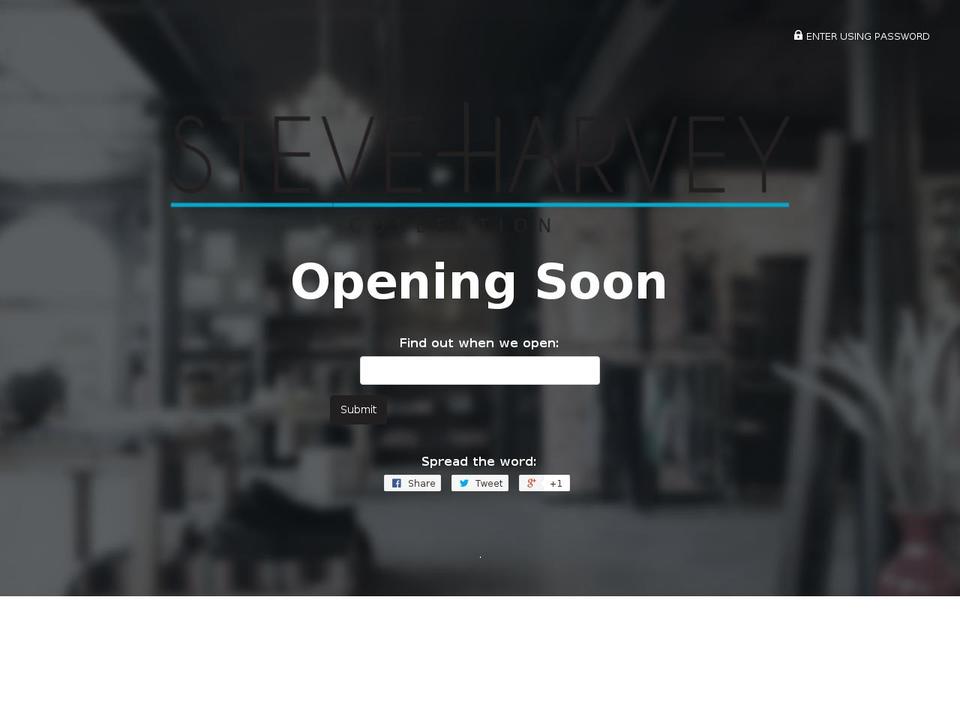 steveharveyshop.com shopify website screenshot
