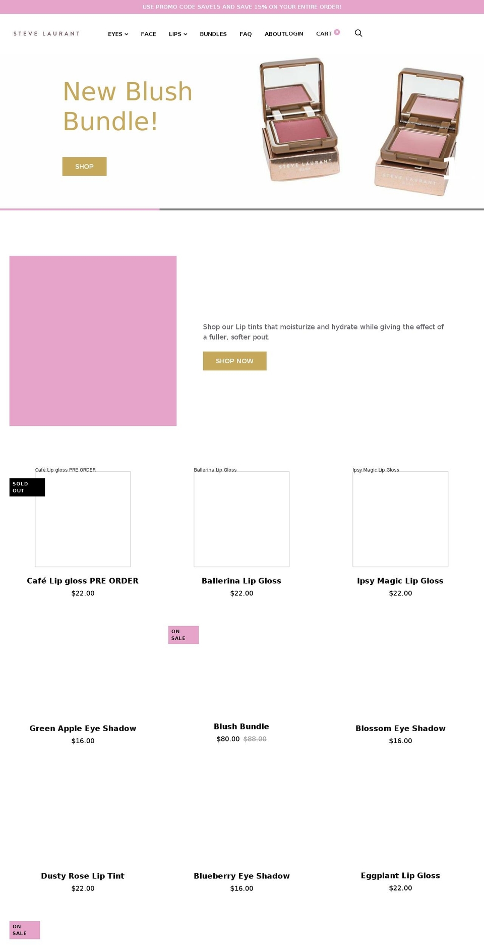 stevelaurant.com shopify website screenshot