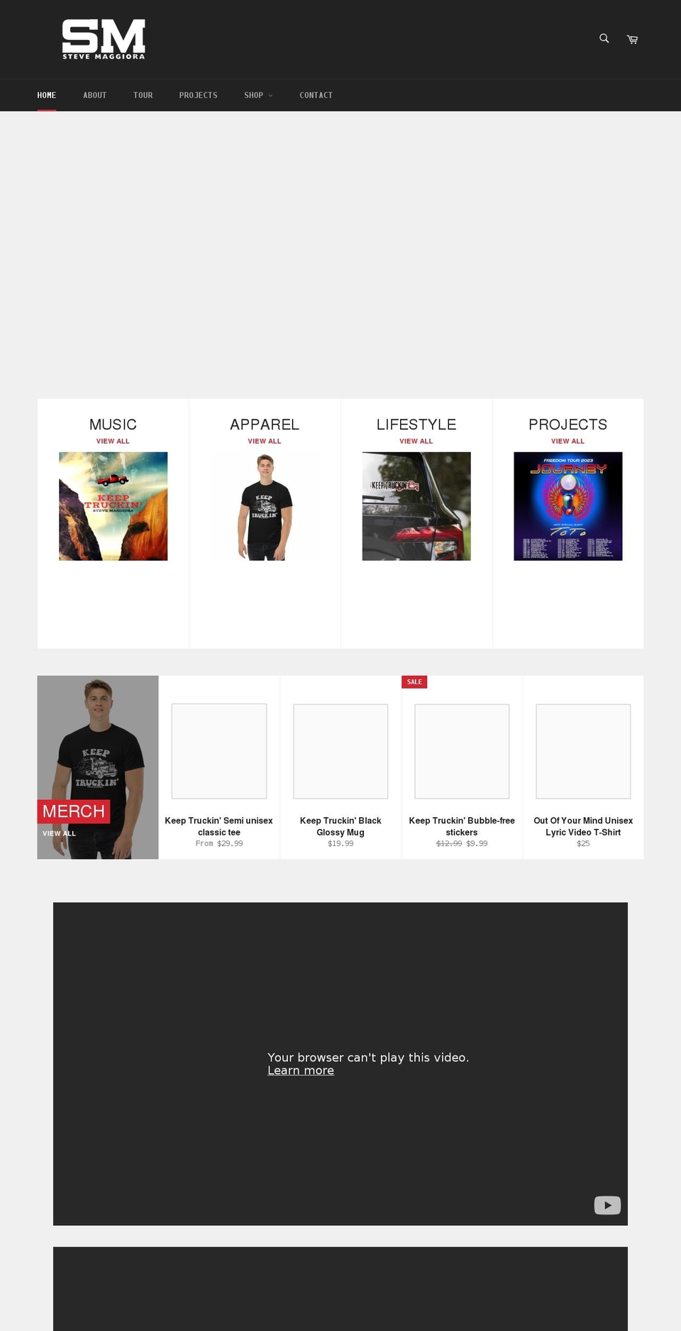 stevemaggiora.com shopify website screenshot