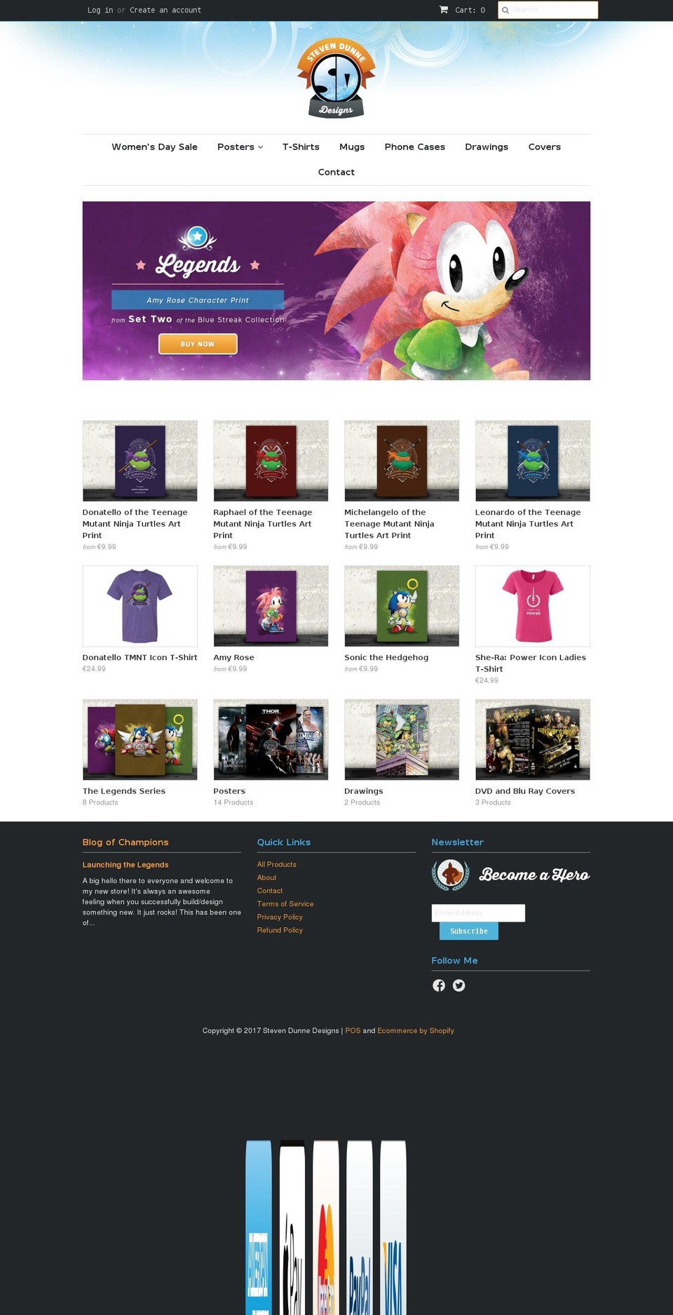 stevendunne.ie shopify website screenshot