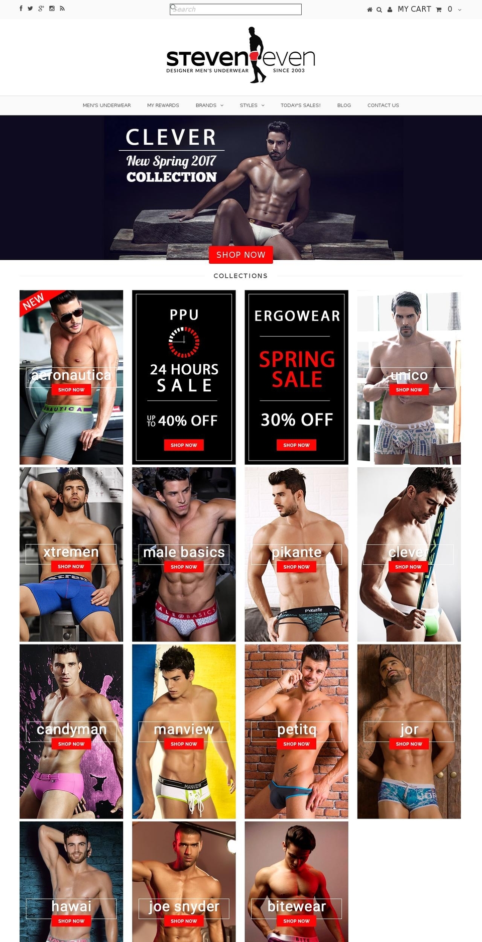 stevenunderwear.com shopify website screenshot