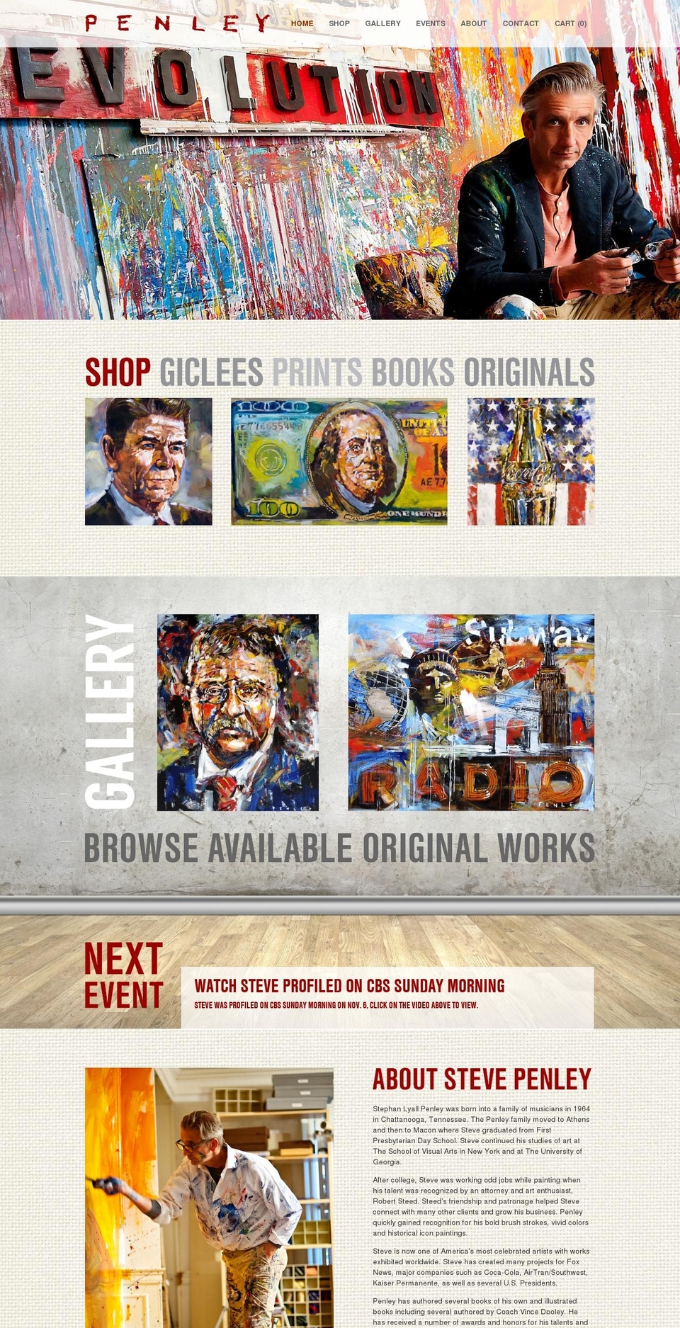 stevepenley.com shopify website screenshot