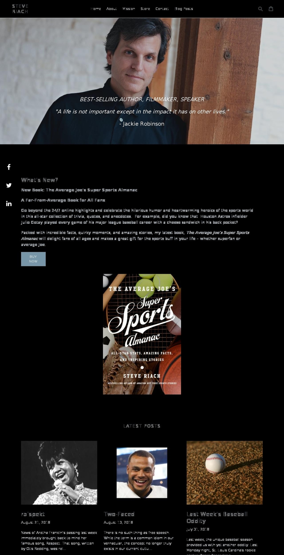 steveriach.com — Shopify storefront screenshot