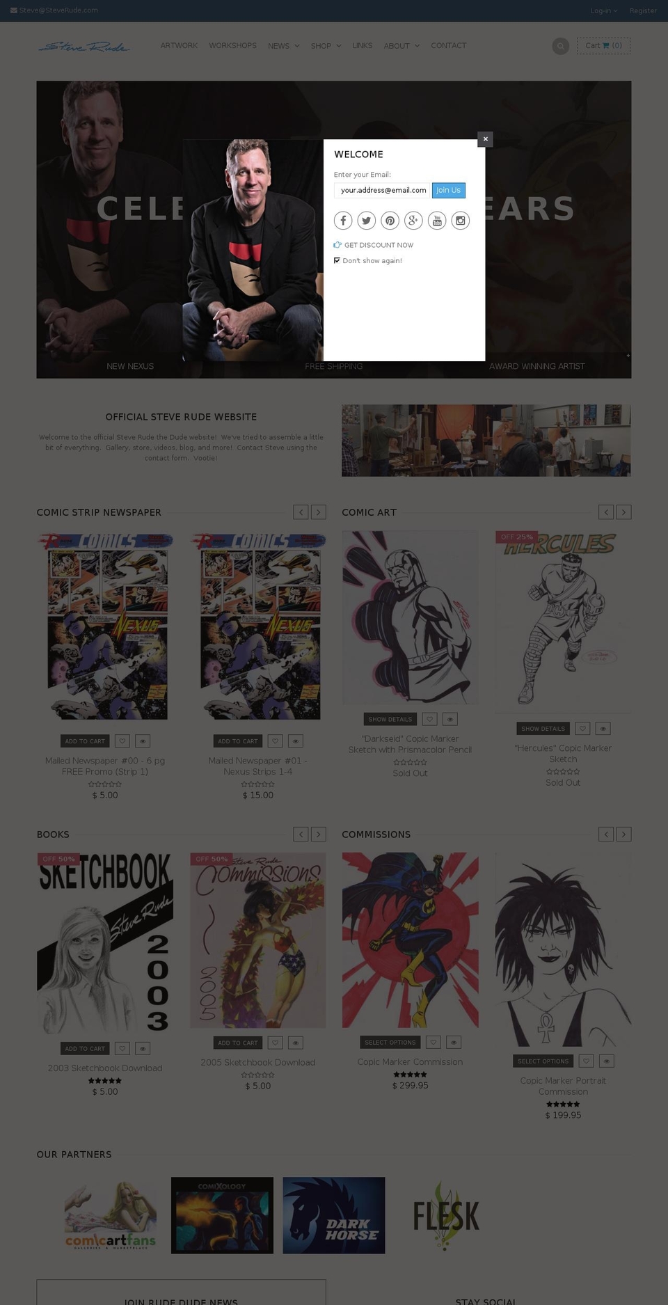 steverude.com shopify website screenshot