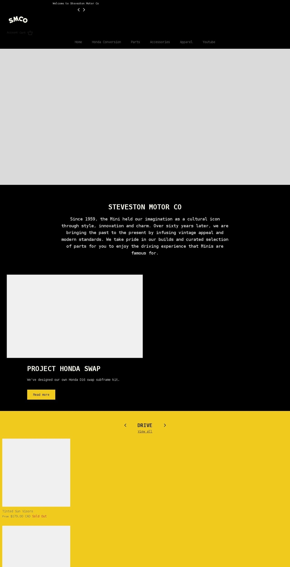 stevestonmotorco.com shopify website screenshot