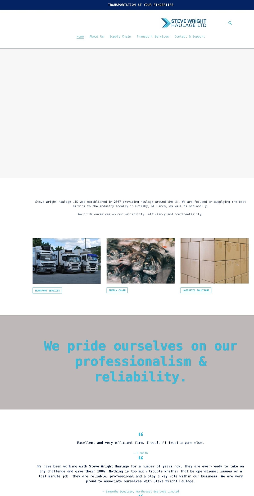 stevewrighthaulage.com shopify website screenshot