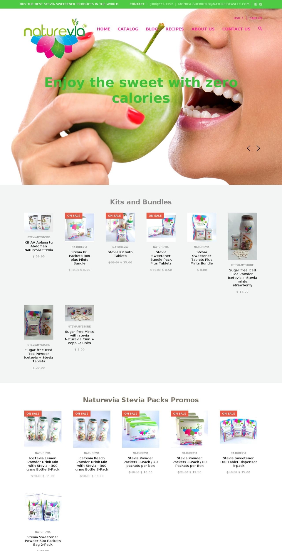click Shopify theme site example steviamystore.com