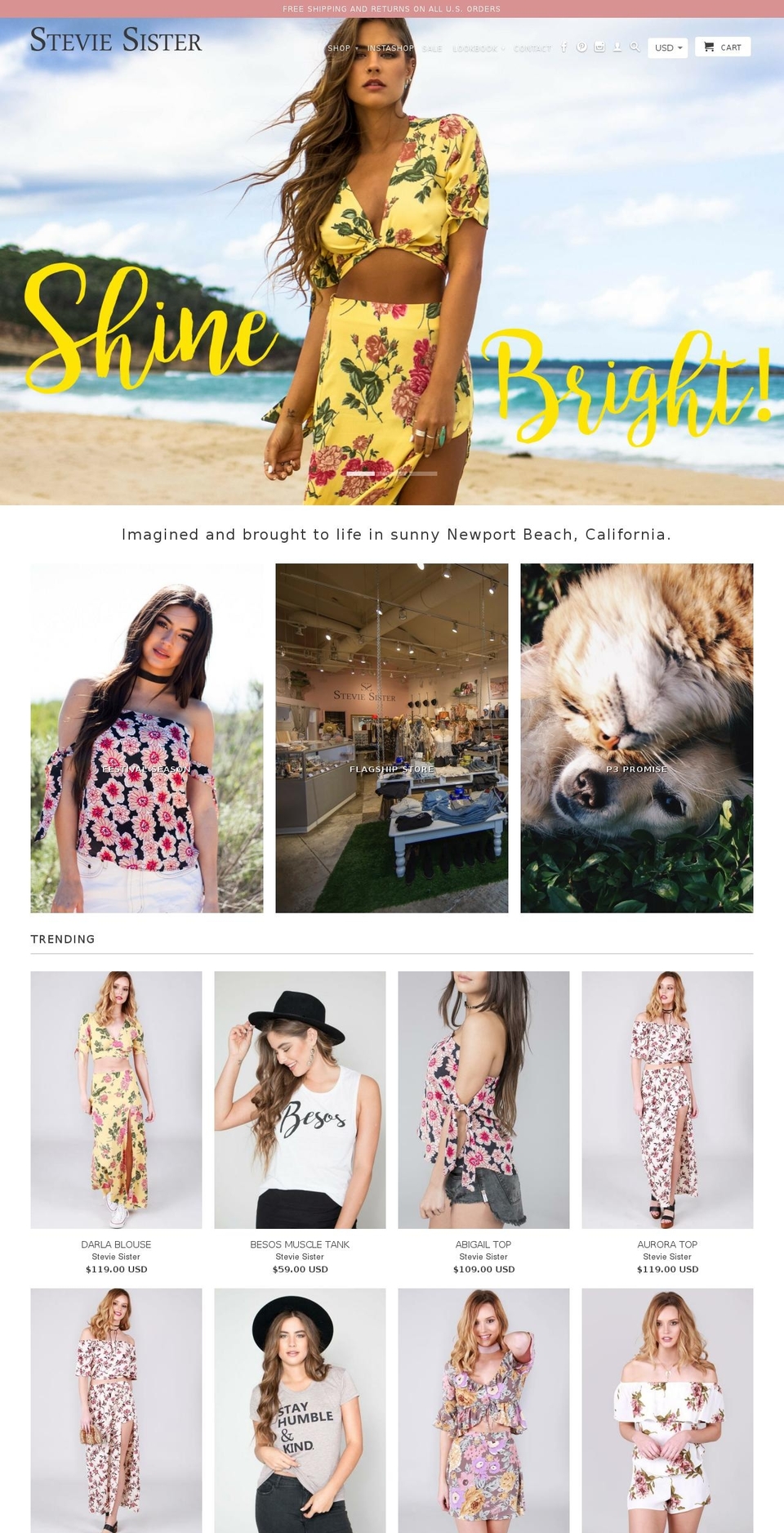 steviesister.myshopify.com shopify website screenshot