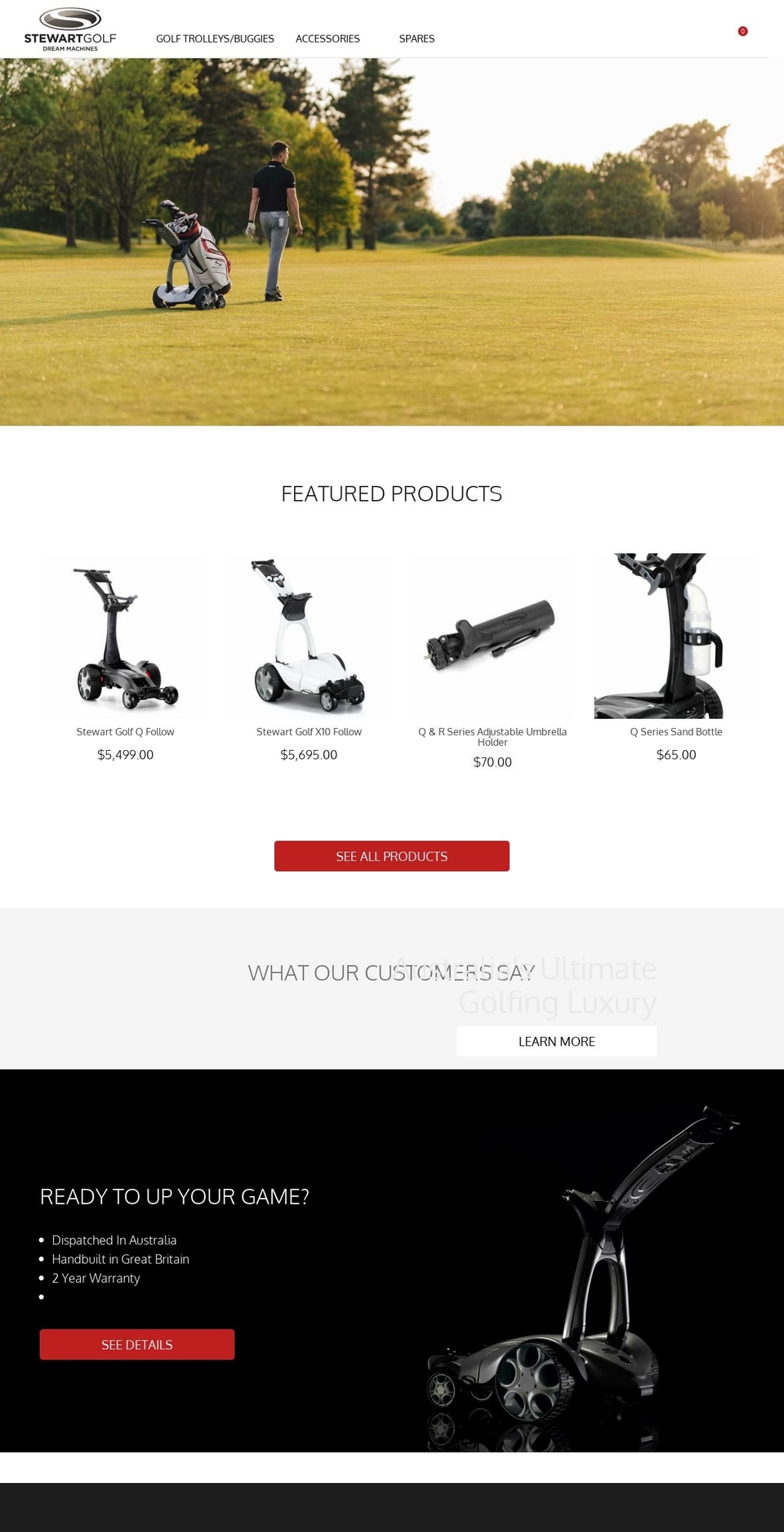stewartgolf.com.au shopify website screenshot
