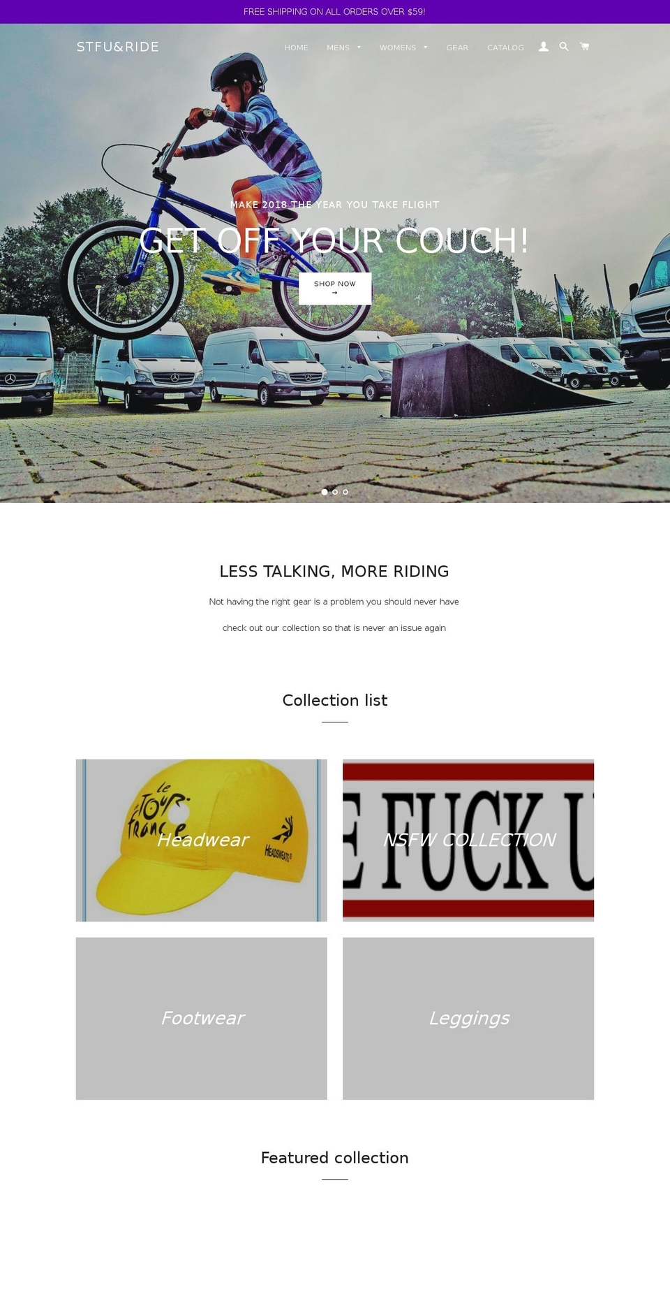 stfuandride.com — Shopify storefront screenshot