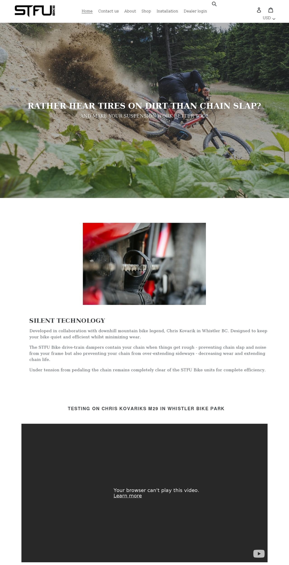 stfubike.com shopify website screenshot