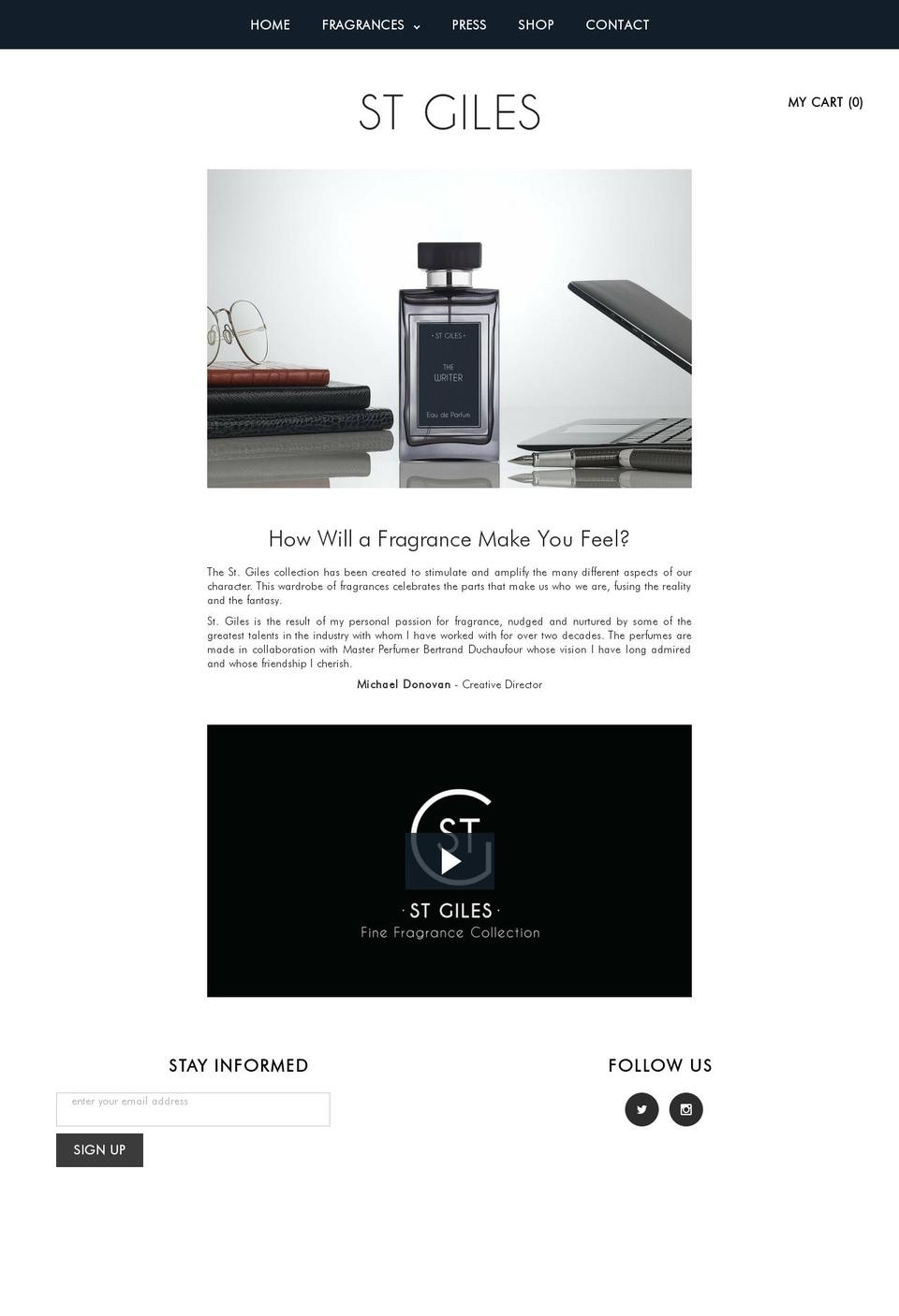 stgilesperfume.com shopify website screenshot