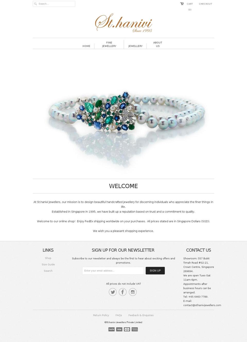 sthanivijewellers.com shopify website screenshot