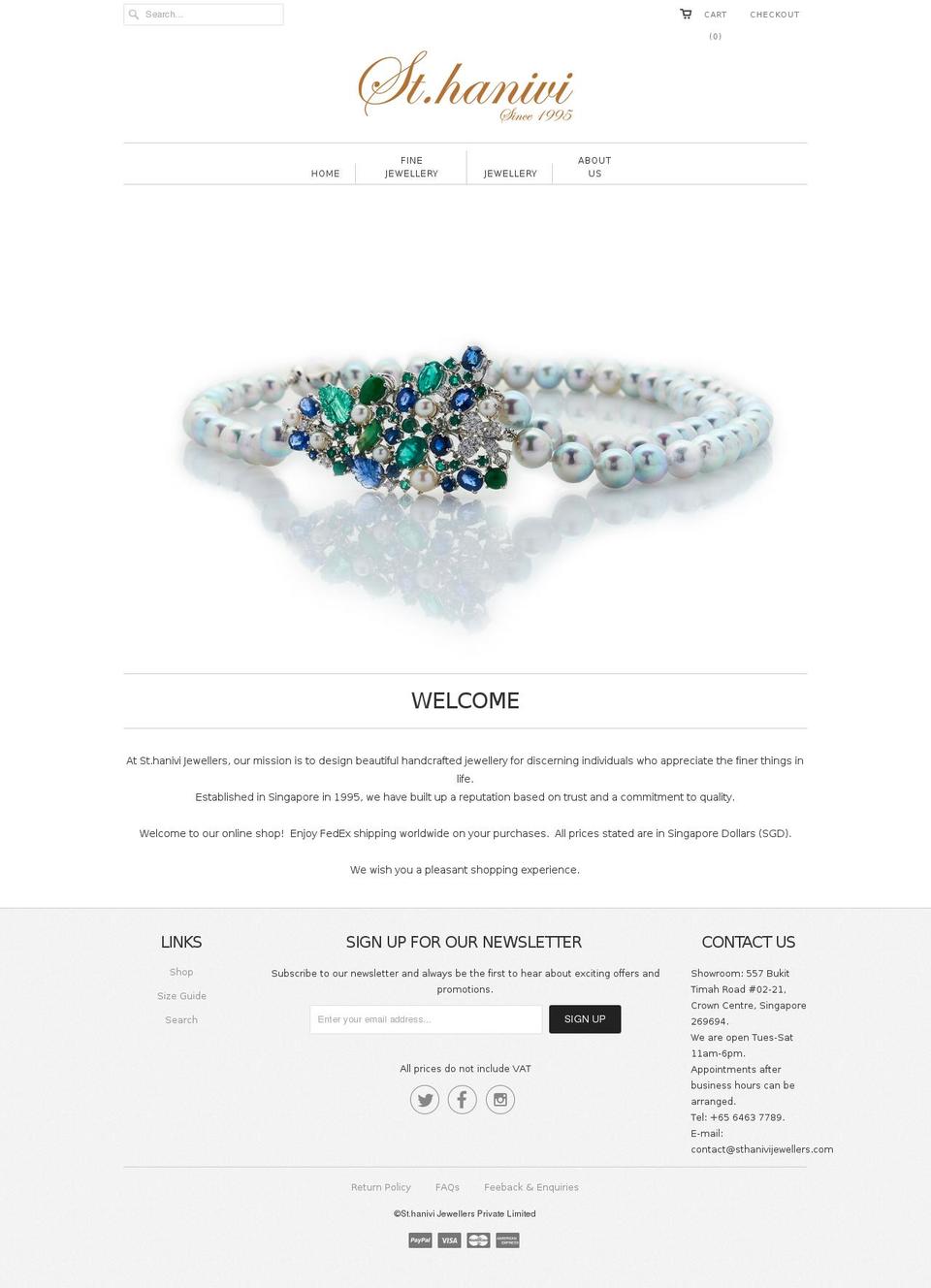 sthanivijewellers.net shopify website screenshot