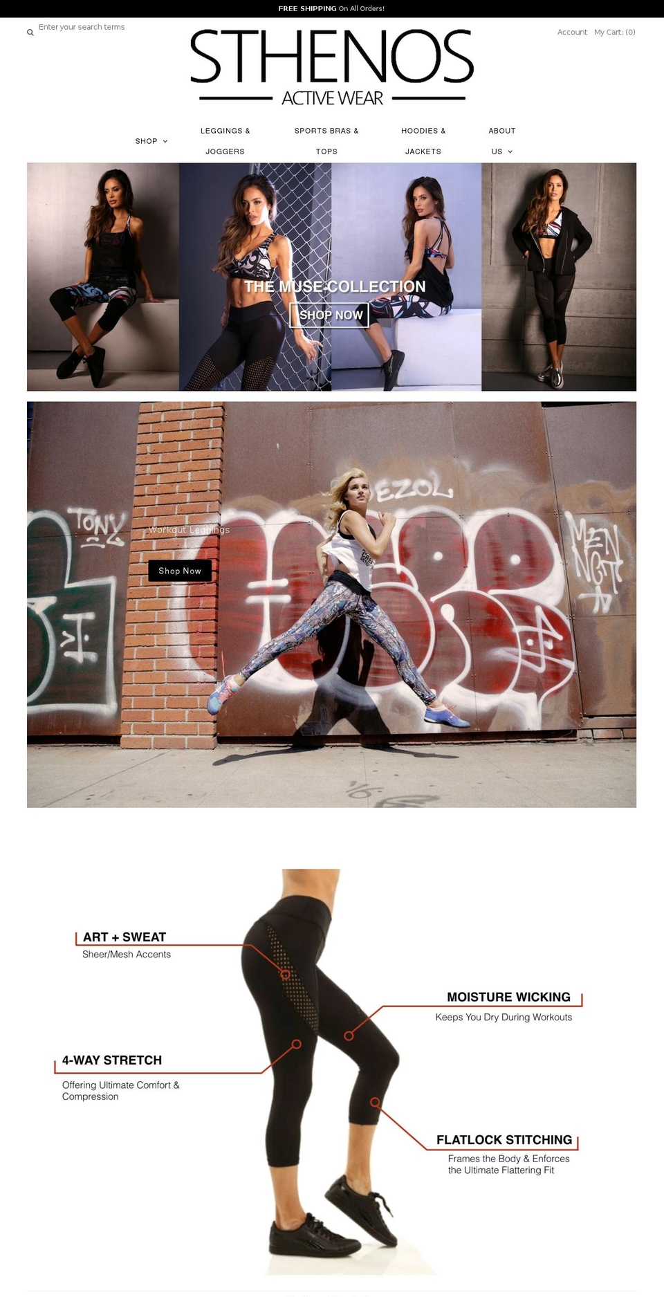 sthenos.com shopify website screenshot