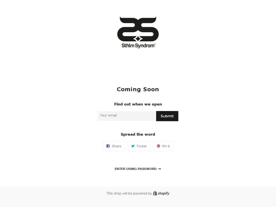 sthlmsyndrom.com — Shopify storefront screenshot