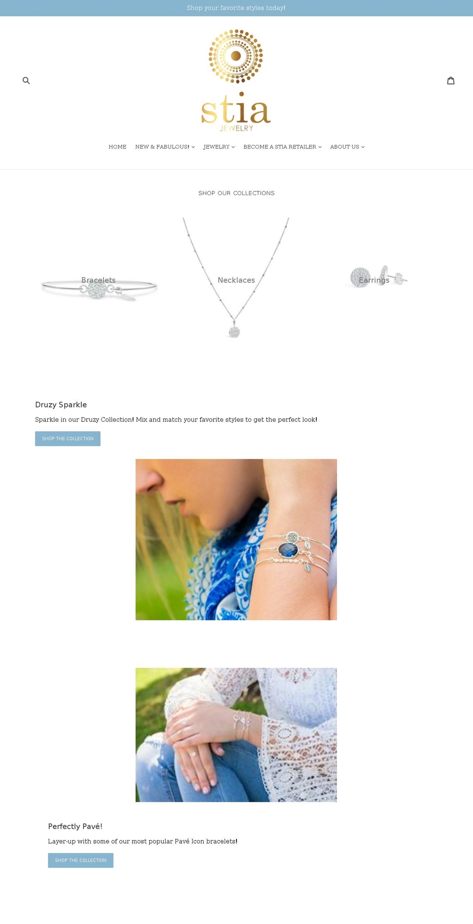 stiajewelry.com — Shopify storefront screenshot