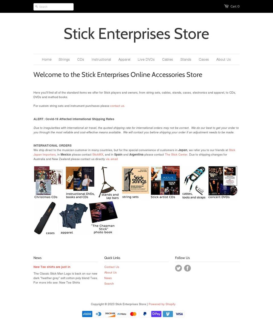 stick-enterprises-store.myshopify.com shopify website screenshot