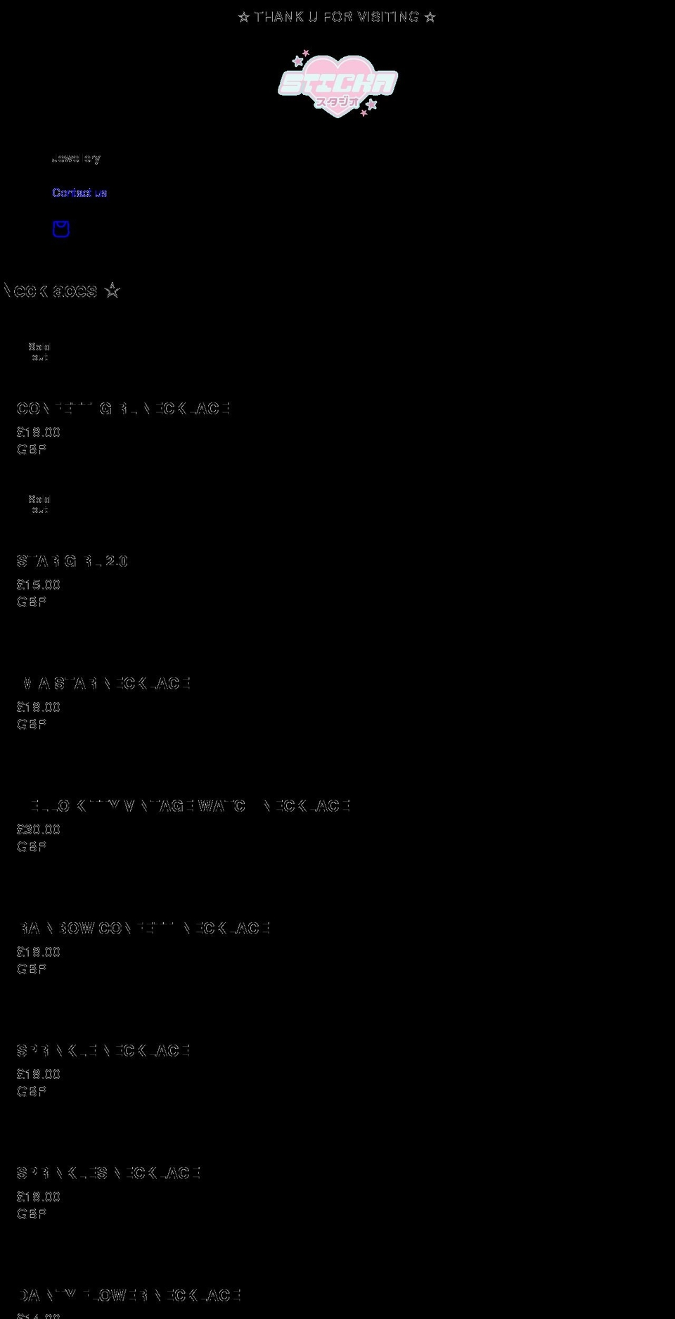 stickastudios.com shopify website screenshot