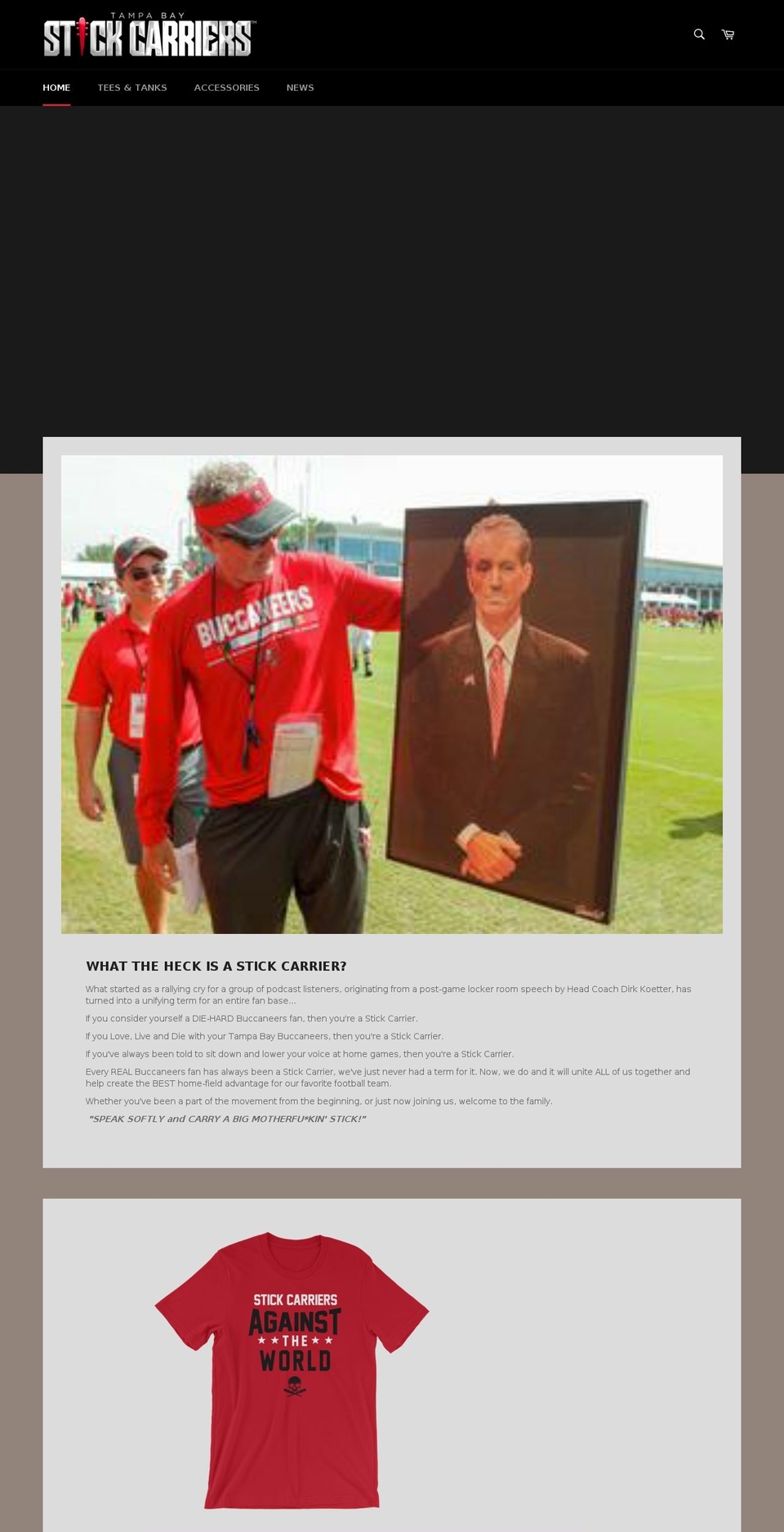 stickcarriers.com — Shopify storefront screenshot