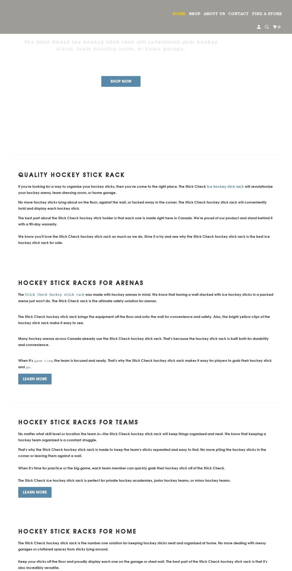 stickcheck.com shopify website screenshot