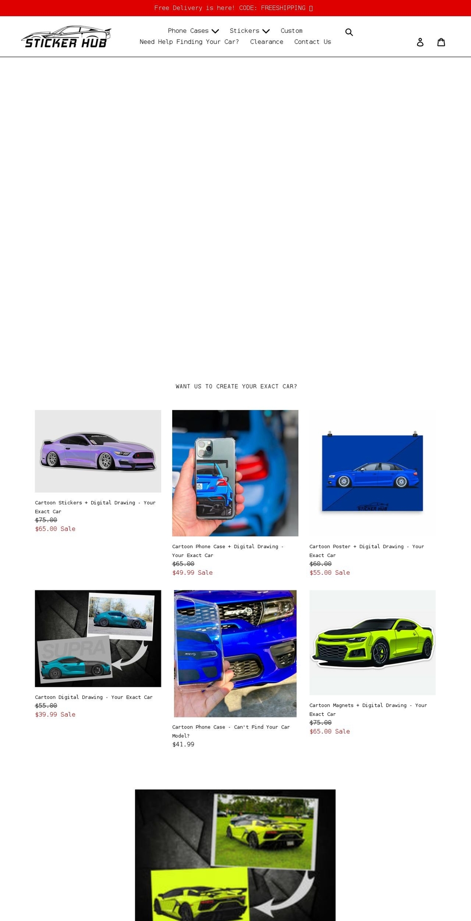 sticker-hub.com shopify website screenshot