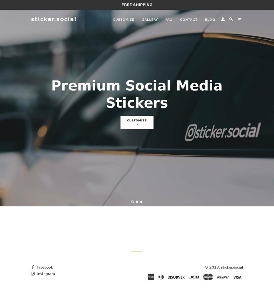 sticker.social shopify website screenshot