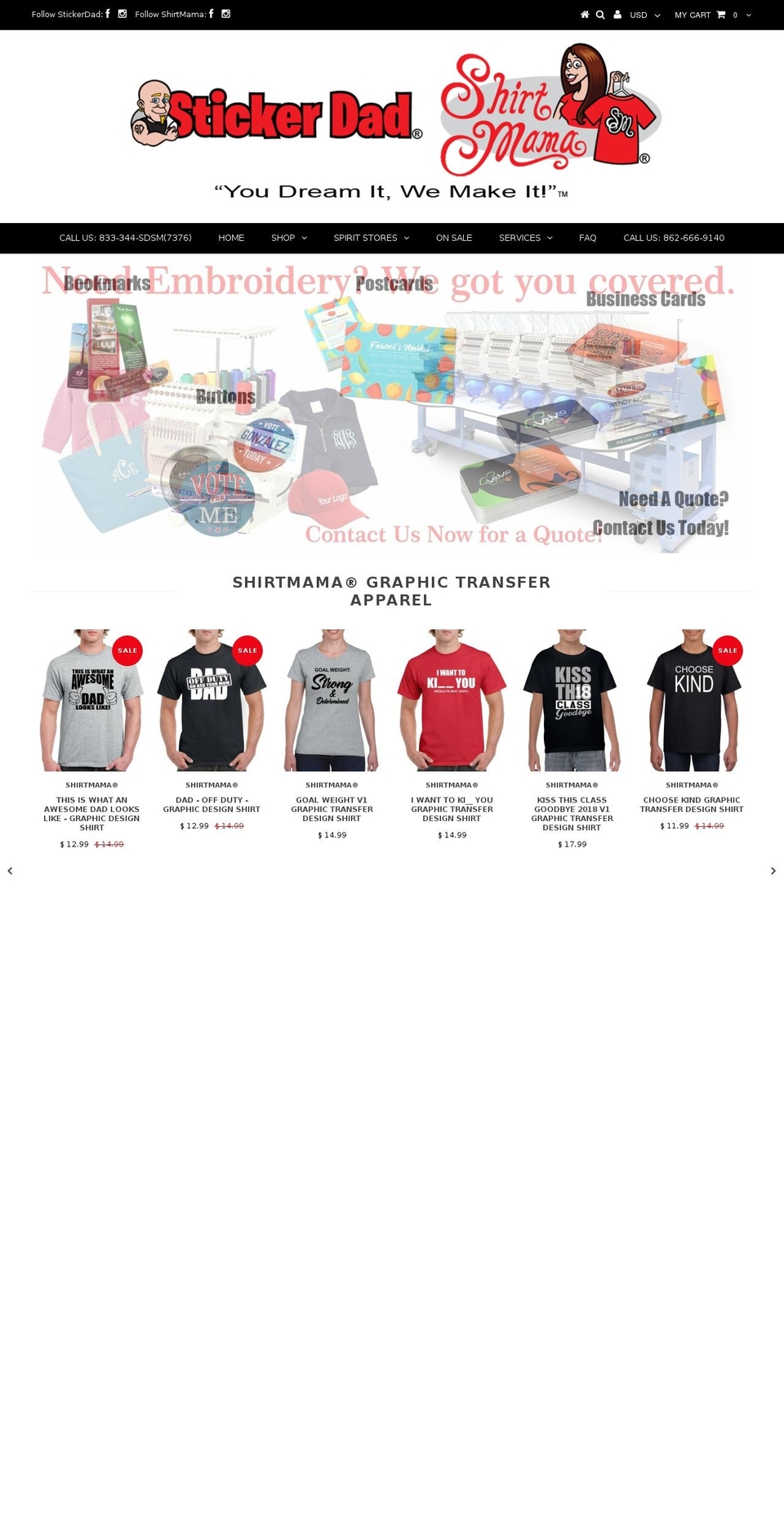 stickerdad.com shopify website screenshot