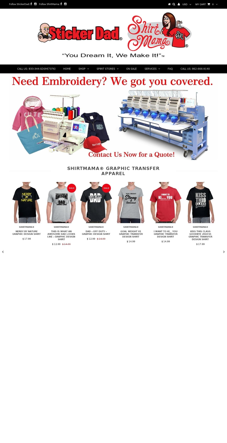 stickerdawg.com — Shopify storefront screenshot