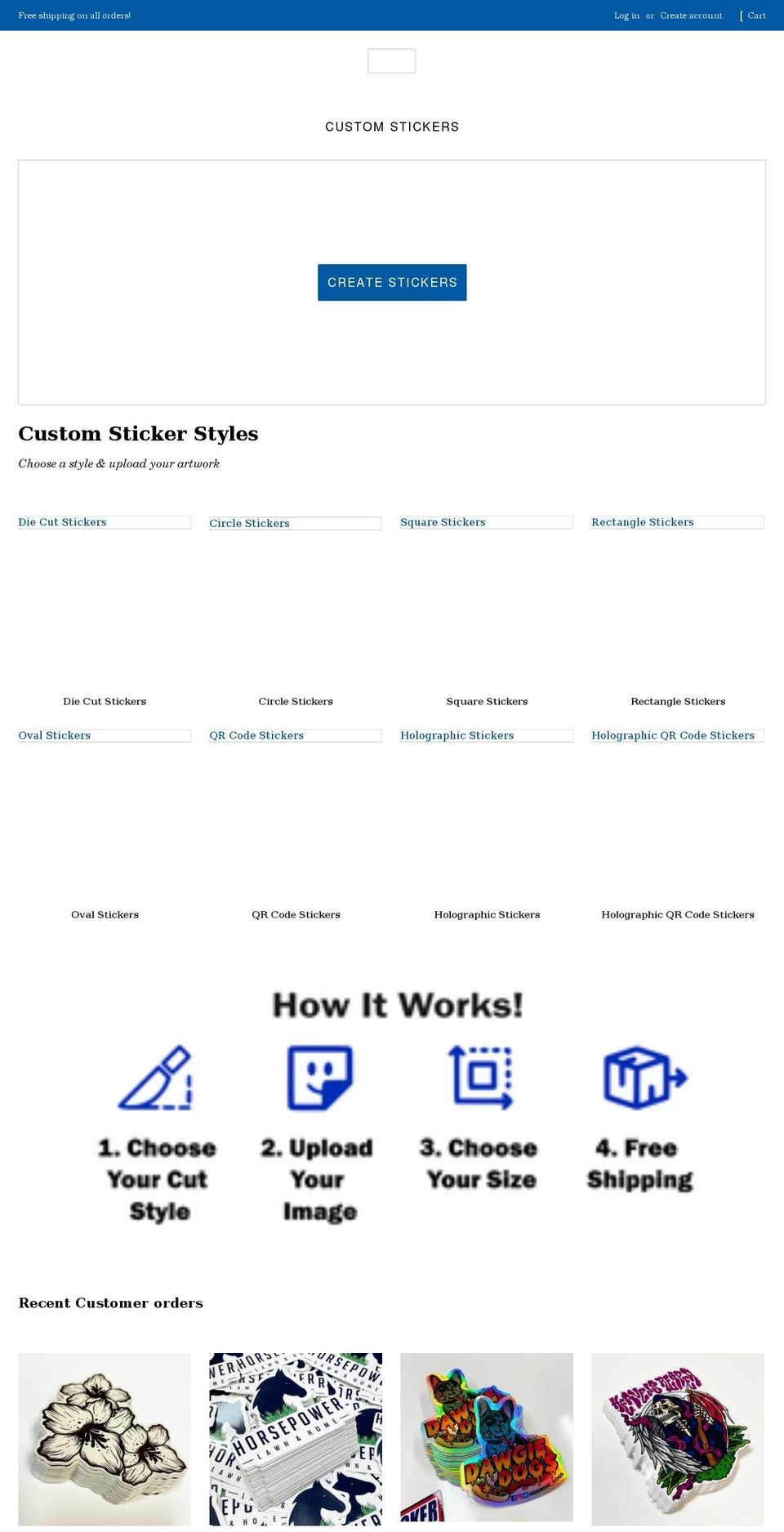 stickerfritz.com shopify website screenshot