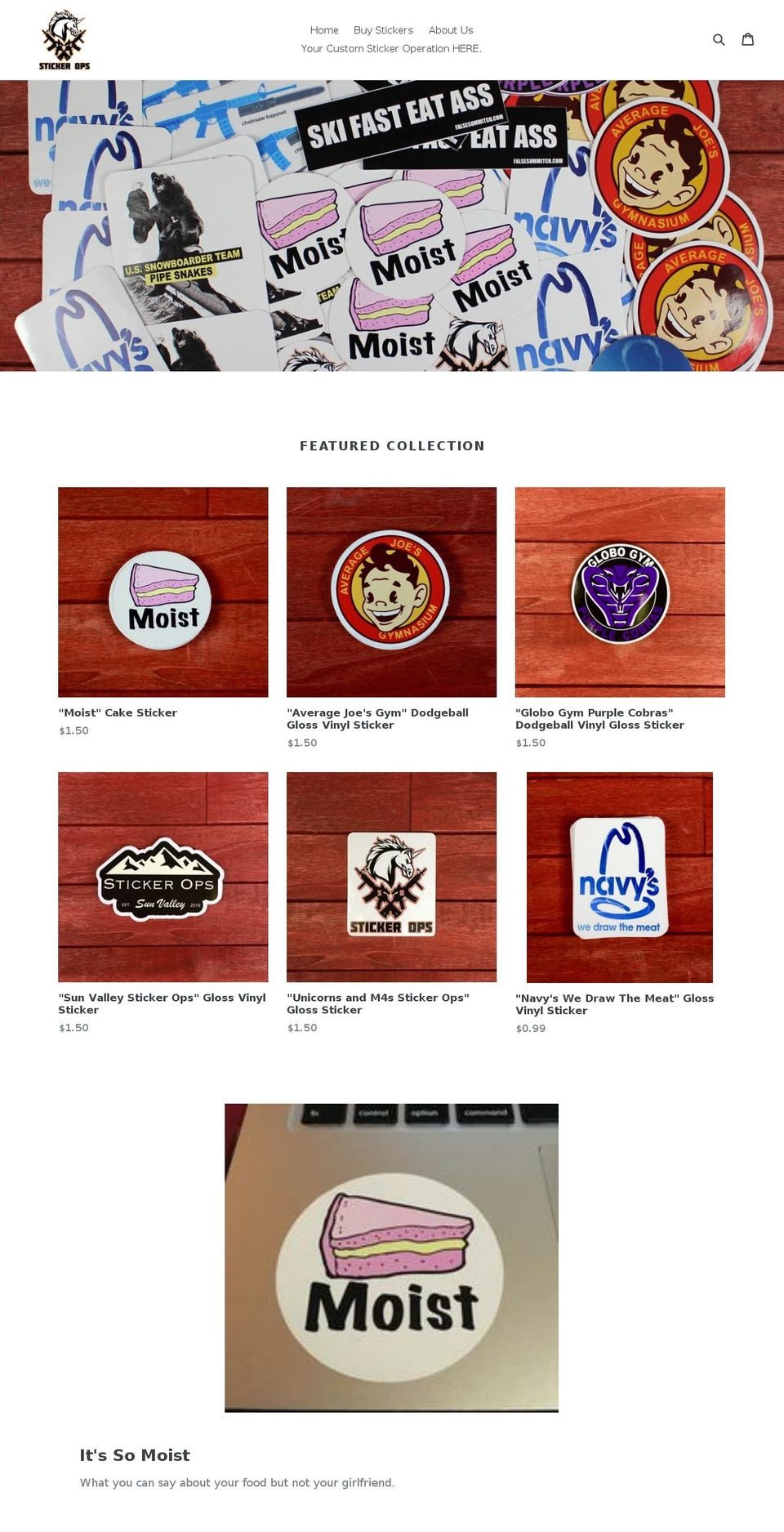 stickerops.com — Shopify storefront screenshot