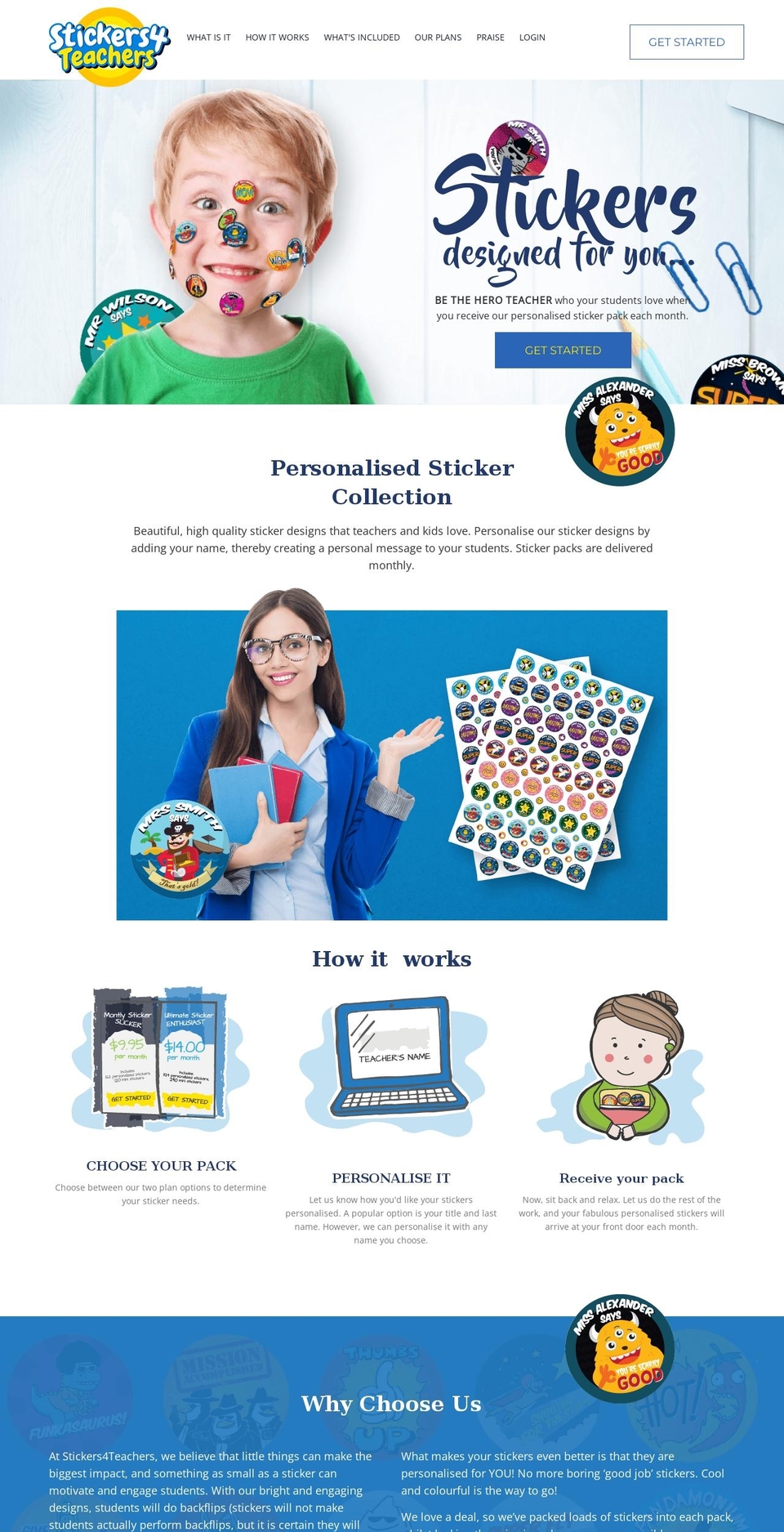 stickers4teachers.com.au shopify website screenshot