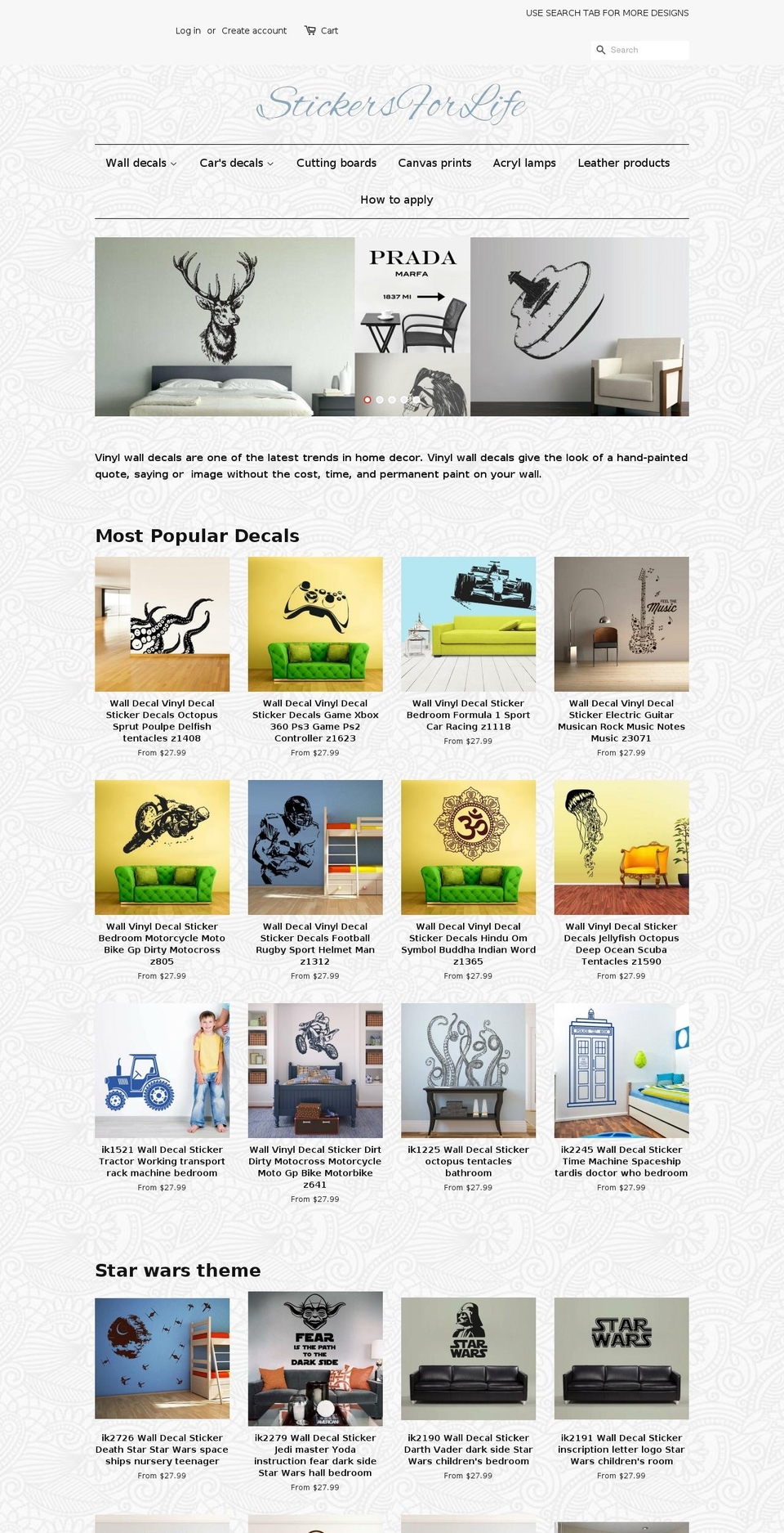 stickersforlife.com shopify website screenshot