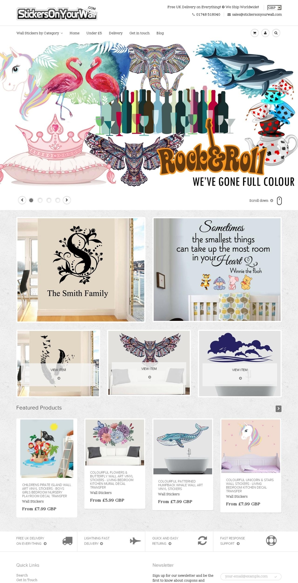 stickersonyourwall.com shopify website screenshot