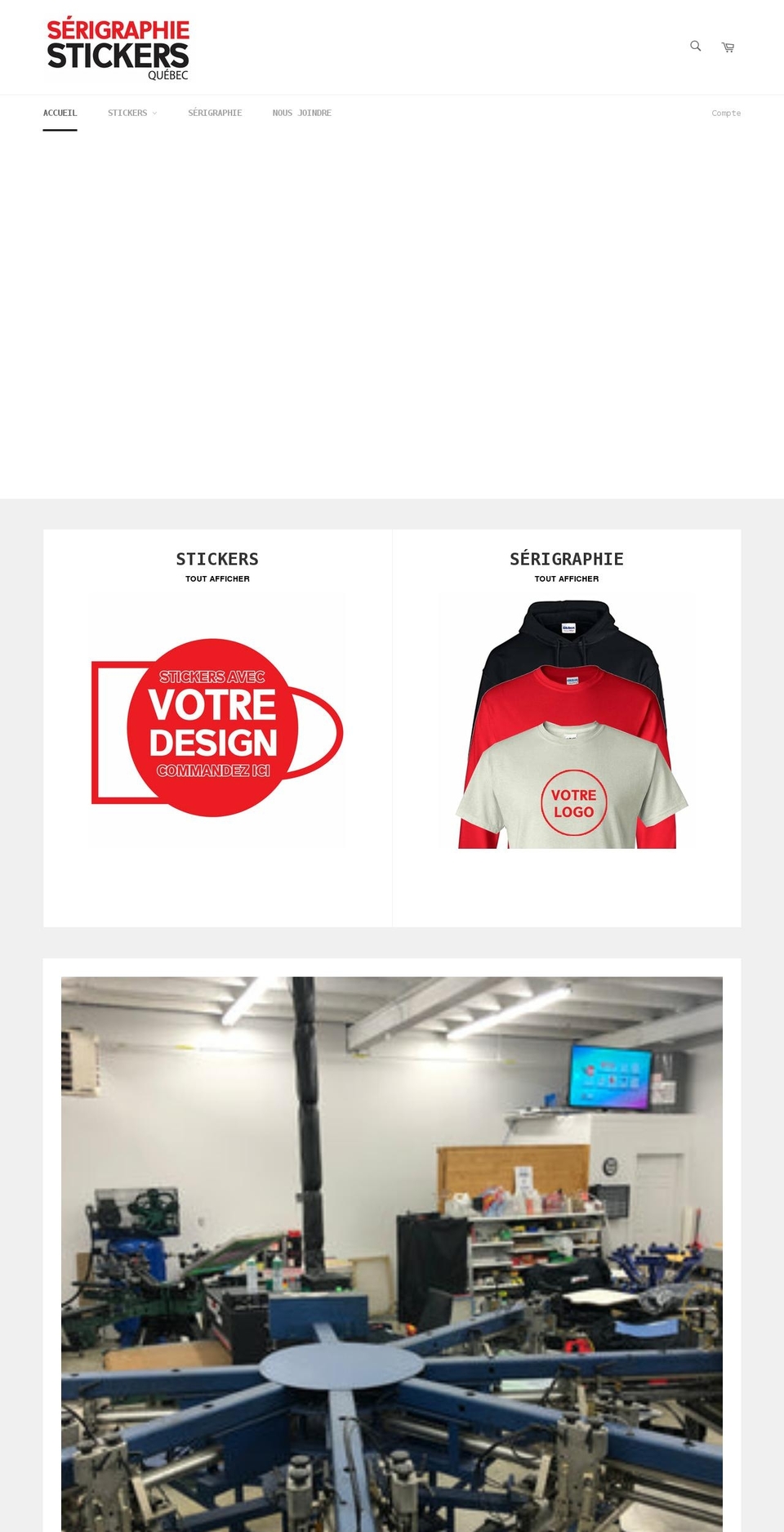 stickersquebec.com shopify website screenshot