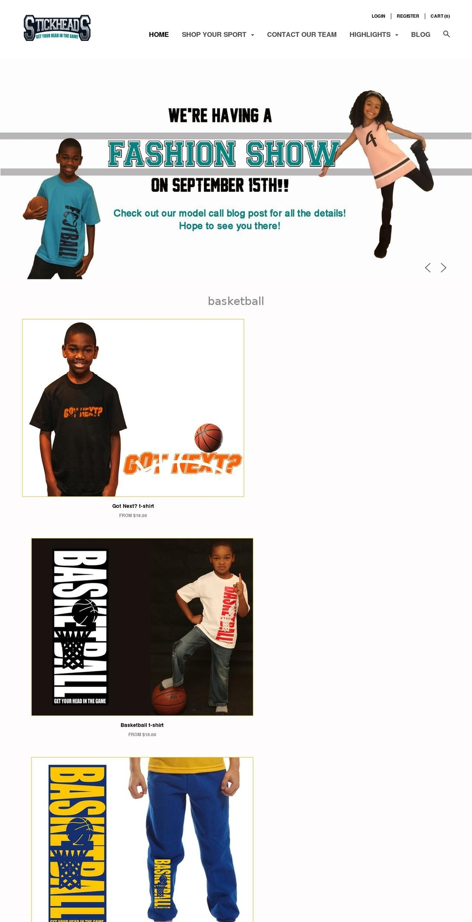 stickheads.ca shopify website screenshot
