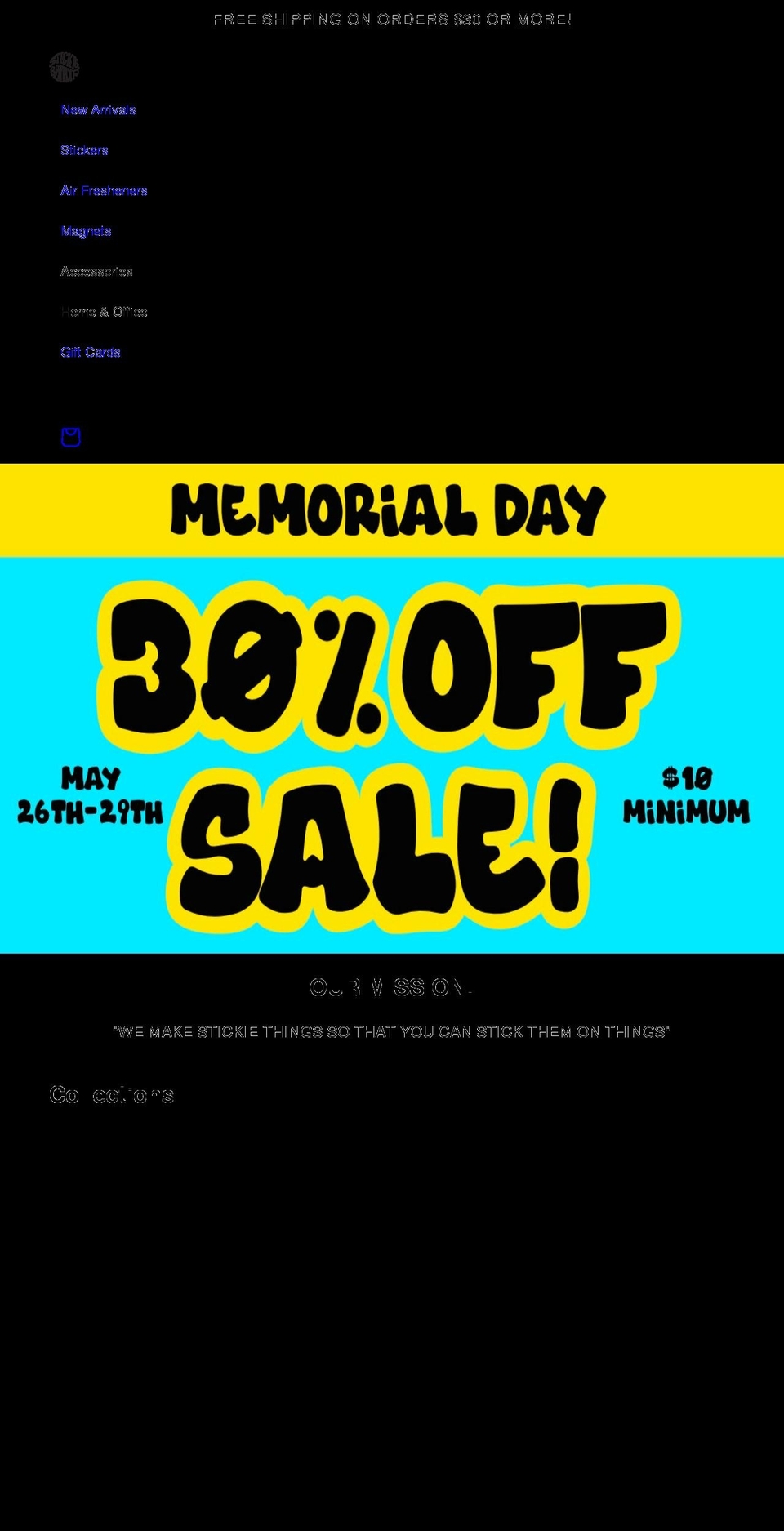 stickiebandits.com shopify website screenshot