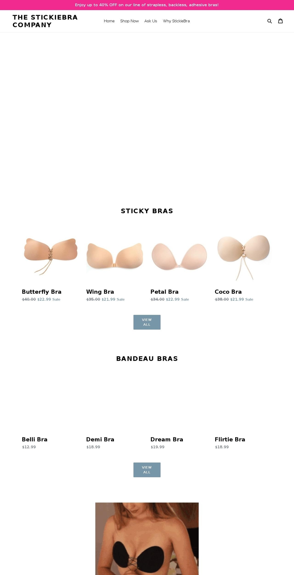 stickiebra.com shopify website screenshot