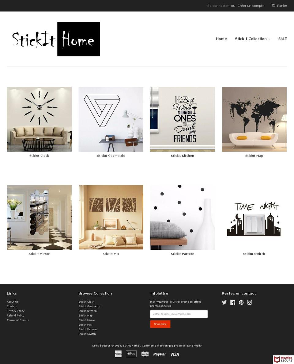stickithome.com shopify website screenshot